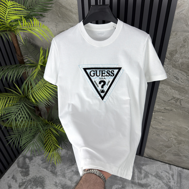 Guees Pamuklu Tshirt (beyaz)