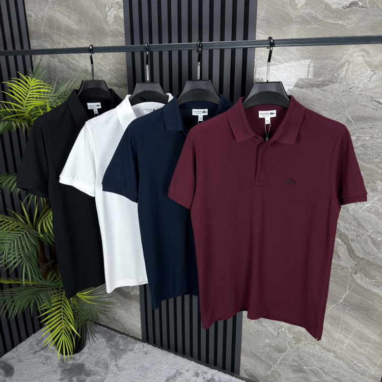 Lacoste Basic Paris Pike Kumaş Polo Yaka (siyah)