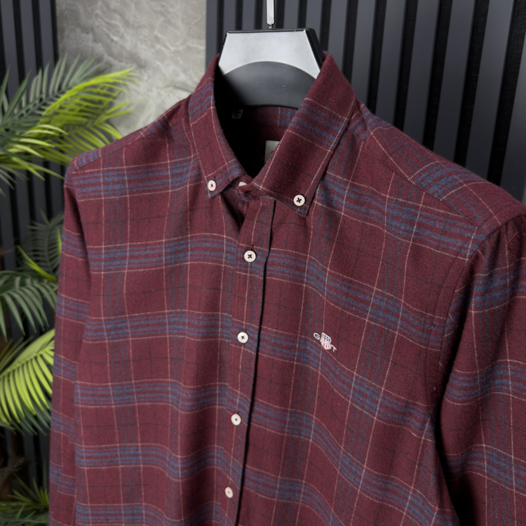 Gant Premium Kaşe Gömlek (bordo)