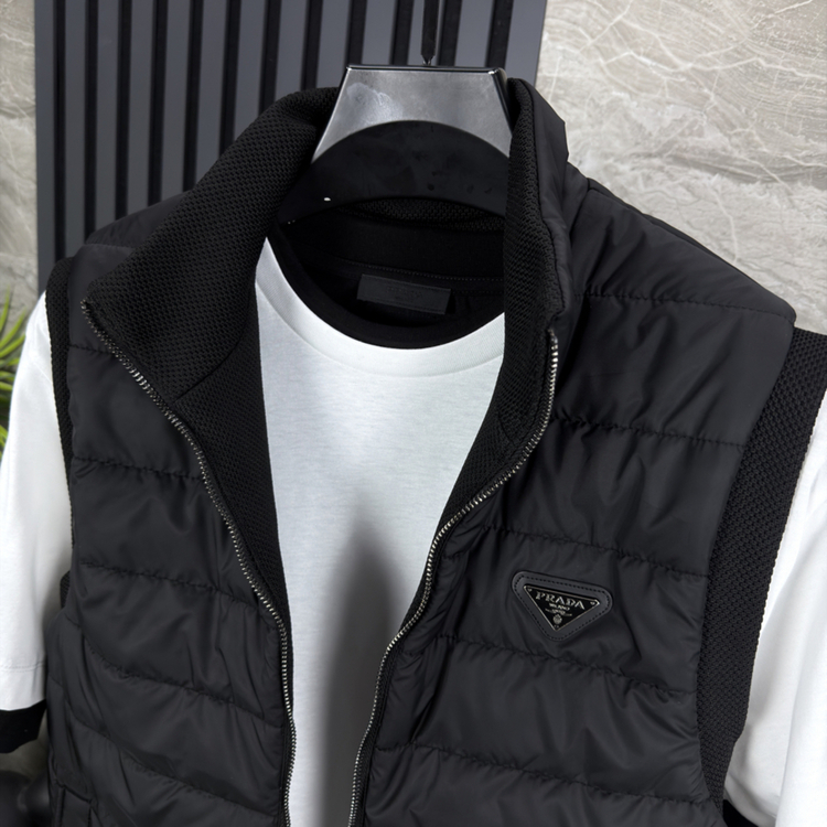 Prada Çift Taraflı Premium Yelek (siyah)