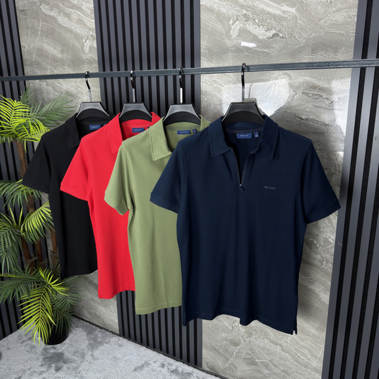 Gant Pike Kumaş Polo Yaka (kırmızı)