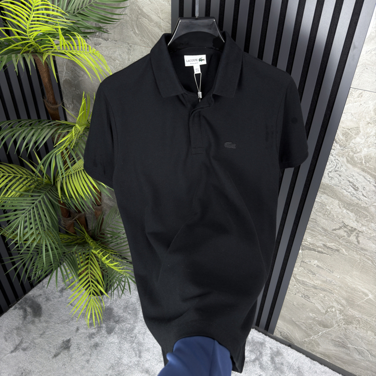 Lacoste Basic Paris Pike Kumaş Polo Yaka (siyah)