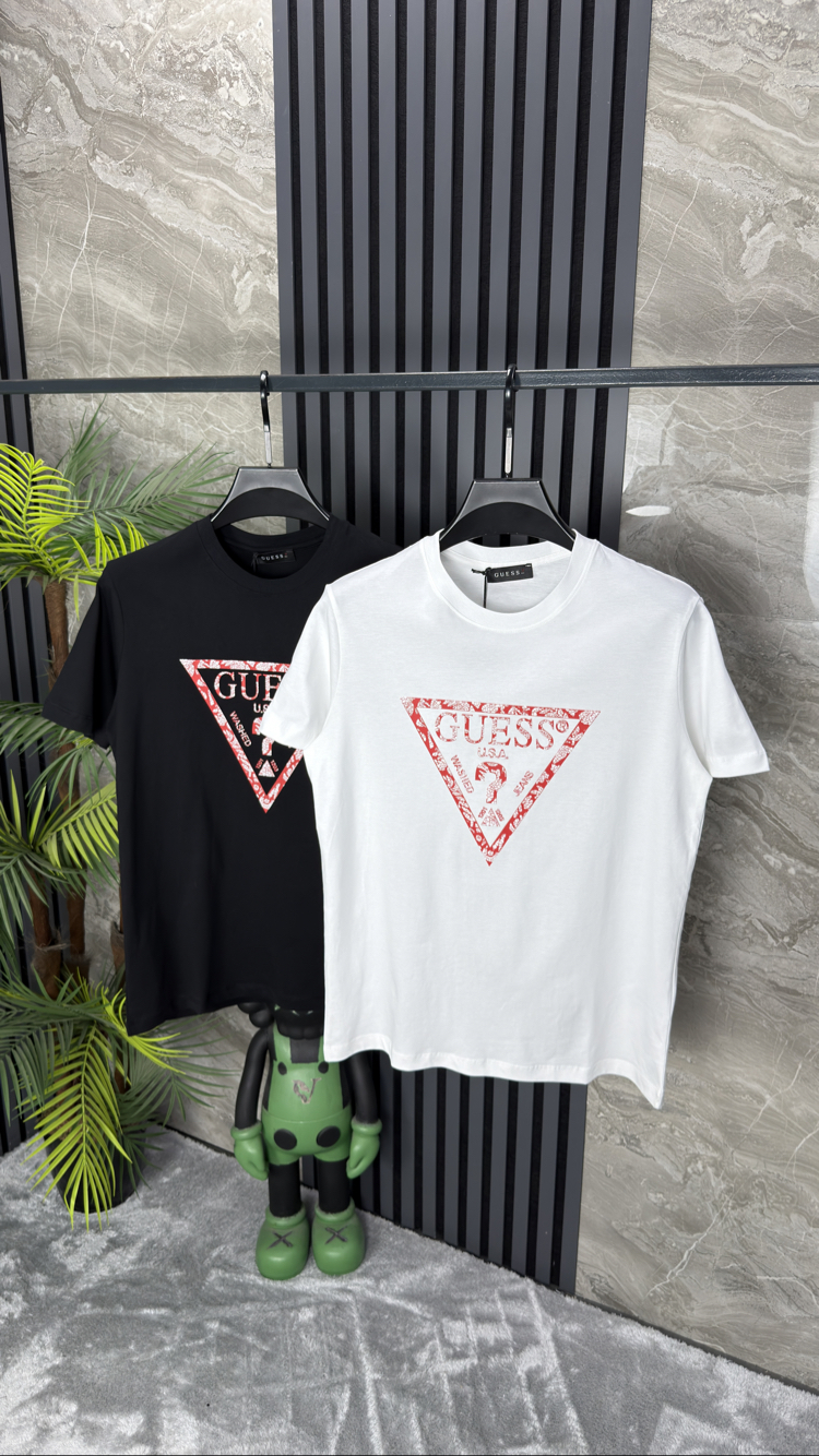 Guess Pamuklu Tshirt (beyaz)