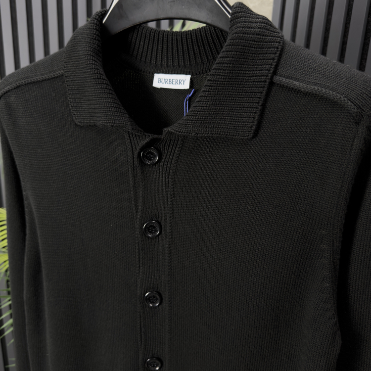 Burberry Düğmeli Premium Triko Hırka (siyah)
