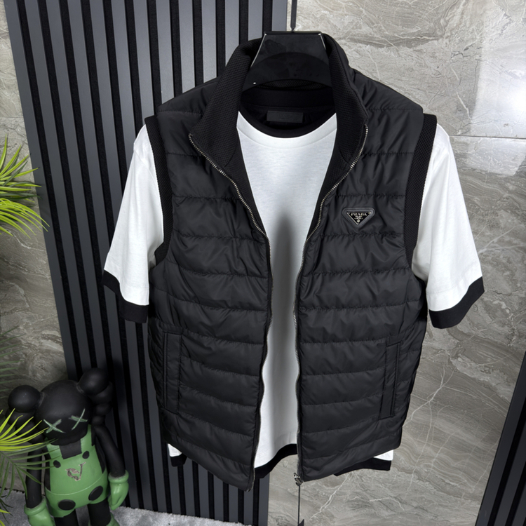 Prada Çift Taraflı Premium Yelek (siyah)