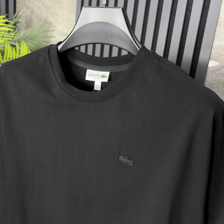 Lacoste Pamuklu Oversize Tshirt (siyah)