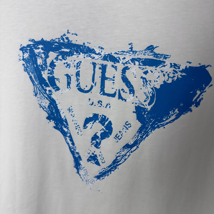 Guess Pamuklu Tshirt (beyaz)