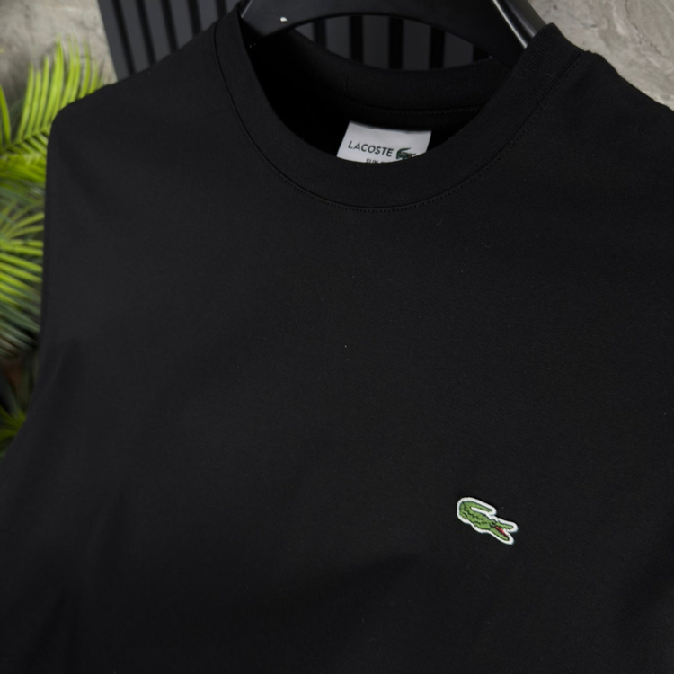Lacoste Pamuklu Basic Tshirt (siyah)
