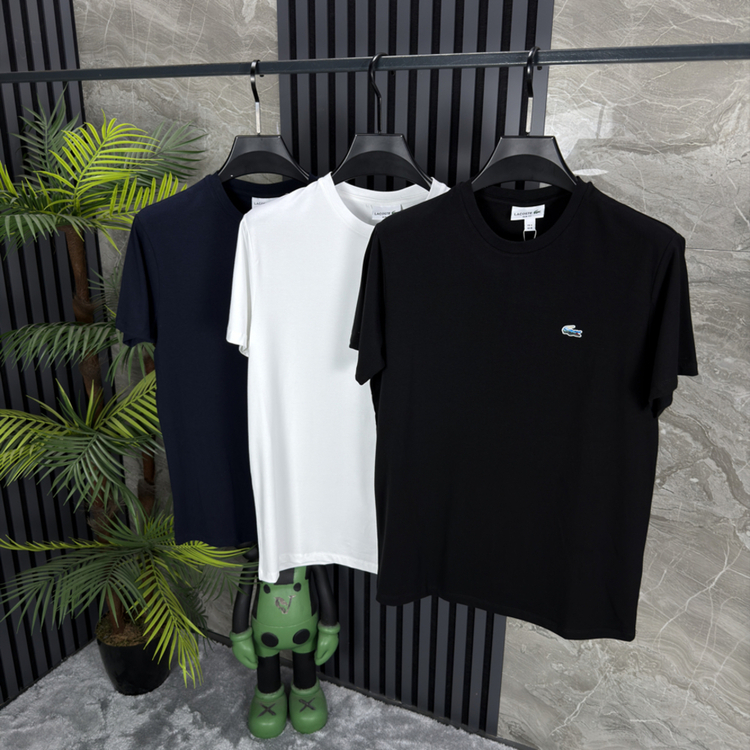 Lacoste Likralı Pamuklu Tshirt (beyaz)