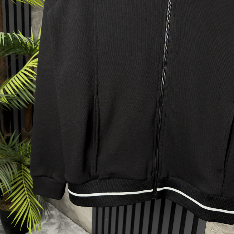 HB Tam Fermuarlı Sweatshirt (siyah)