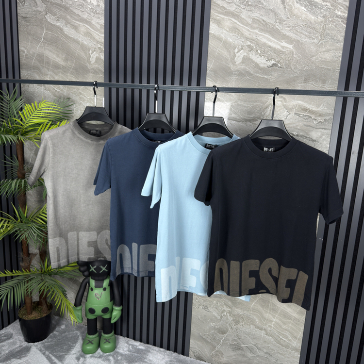 Diesel Yıkamalı Premium Tshirt (mavi)