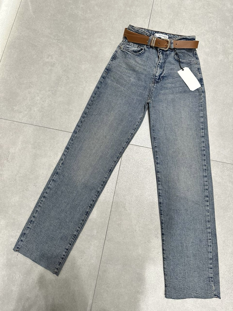 Kemerli Denim Açık mavi