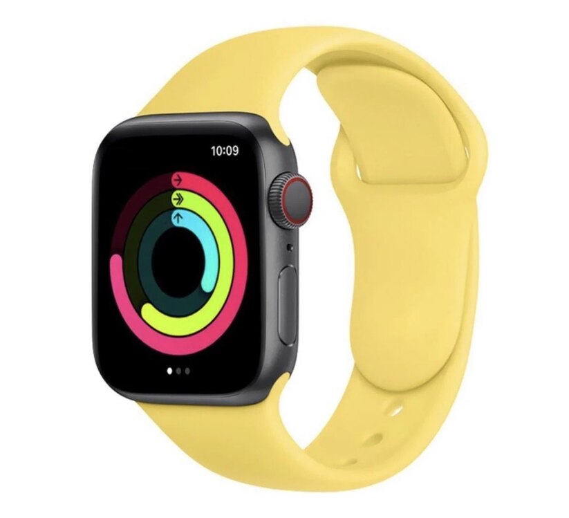 Apple Watch Silicon Kordon - Sarı