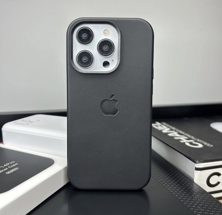 Apple MagSafe Özellikli Deri Kılıf -Siyah