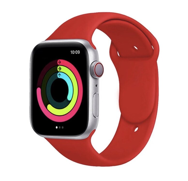 Apple Watch Silicon Kordon - Kırmızı