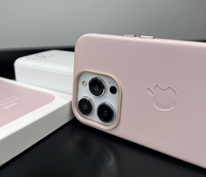 Apple MagSafe Özellikli Deri Kılıf -Kum Pembe