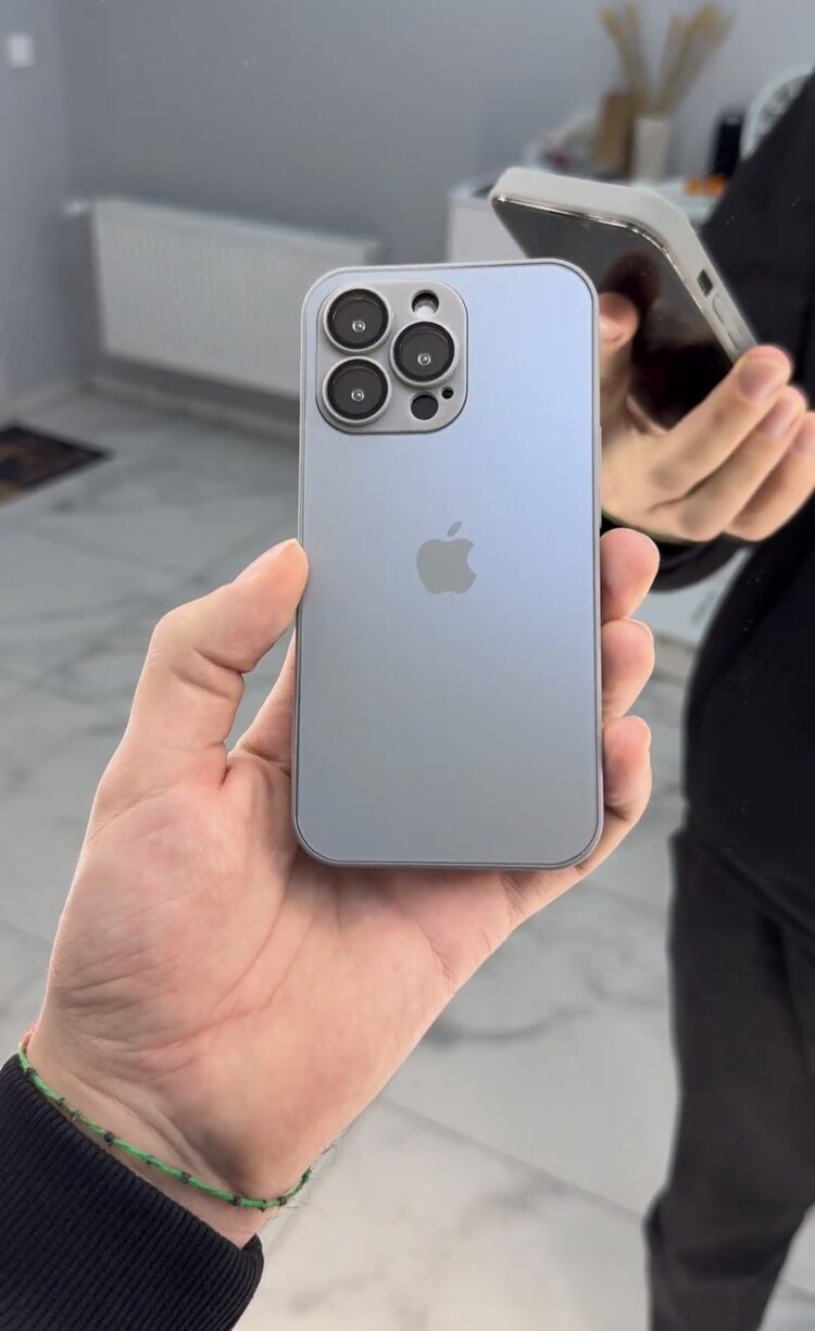 iPhone Ag-Glass Case-Naturel Titanyum