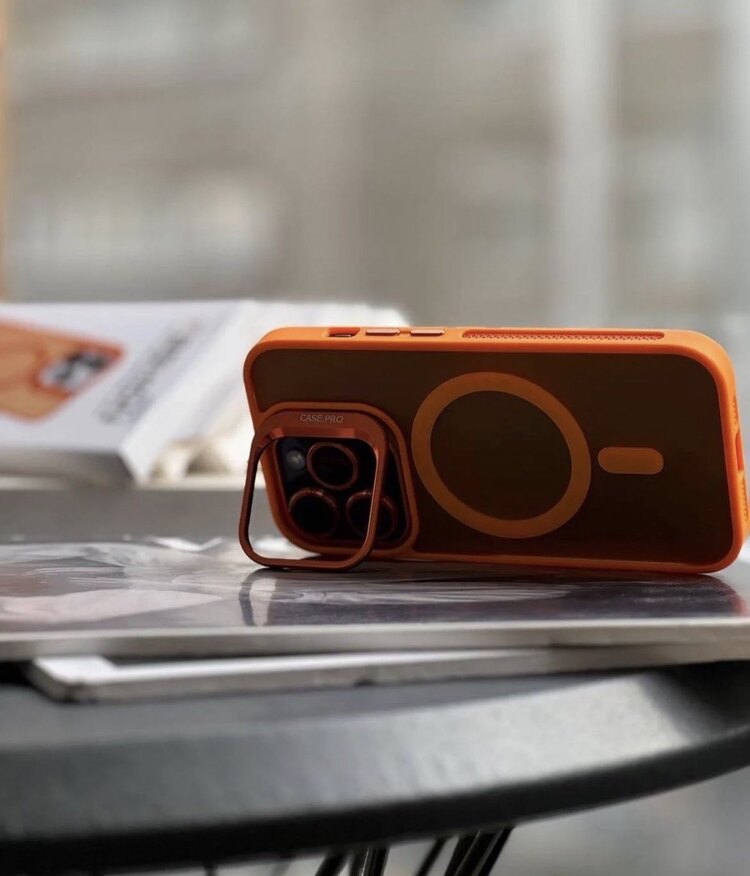İPhone Case Pro Standlı Kılıf -Turuncu