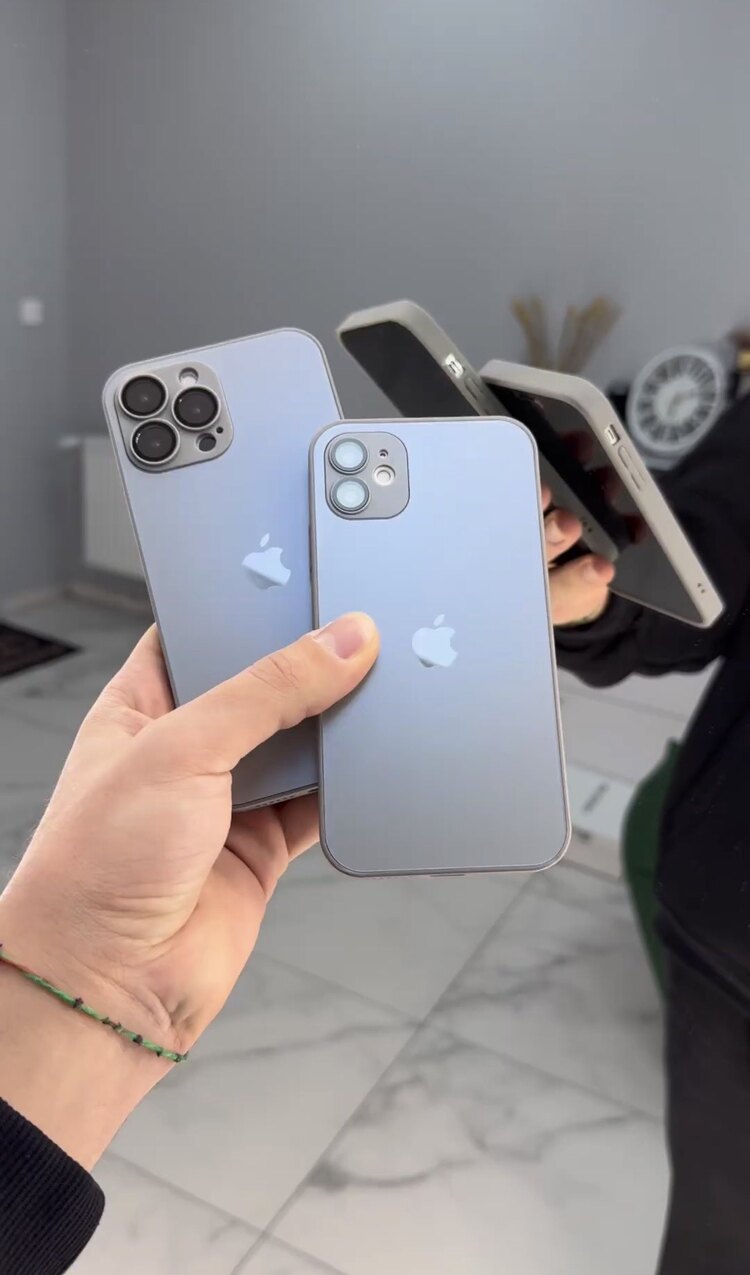 iPhone Ag-Glass Case-Naturel Titanyum