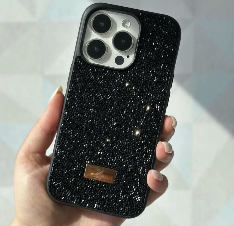 İPhone Swarovski Taşlı Kılıf - Siyah