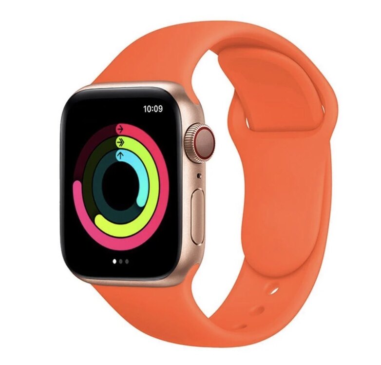 Apple Watch Silicon Kordon - Turuncu