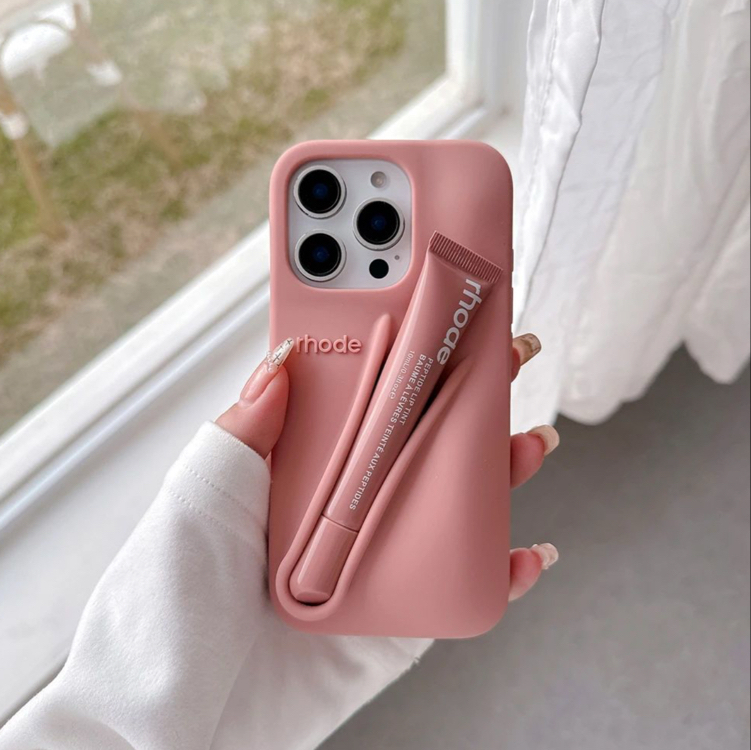 İPhone Rhode+Ruj Case-Pembe