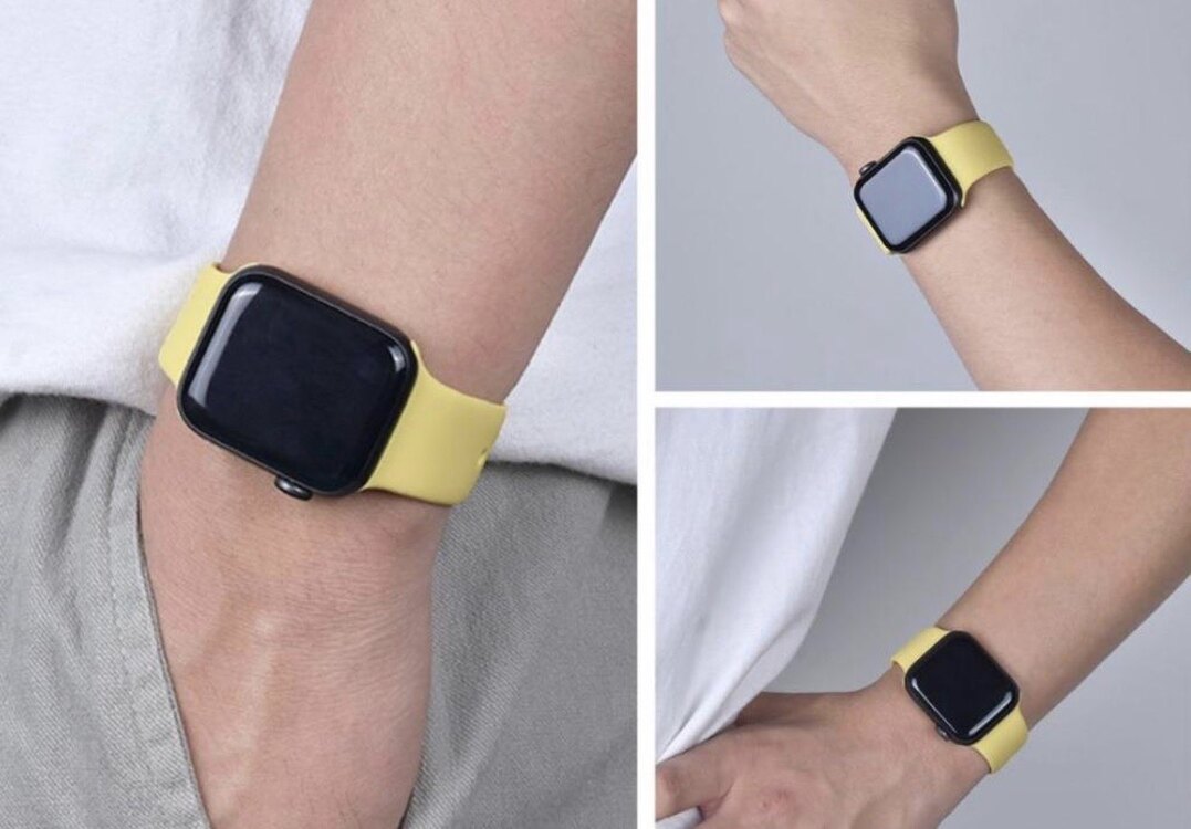 Apple Watch Silicon Kordon - Sarı