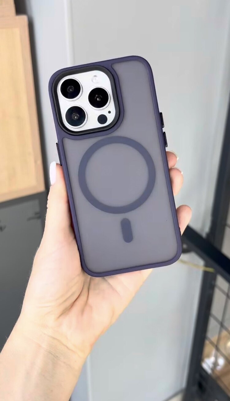 İPhone Mat Sky Şefaf Kılıf-Derin Mor