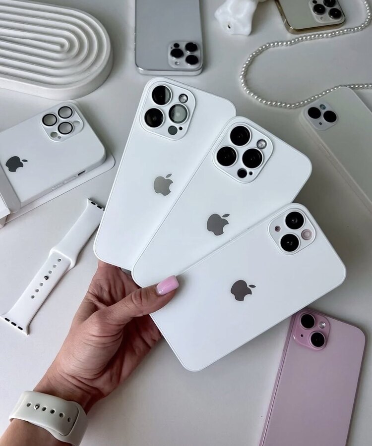 iPhone Ag-Glass Case-Beyaz