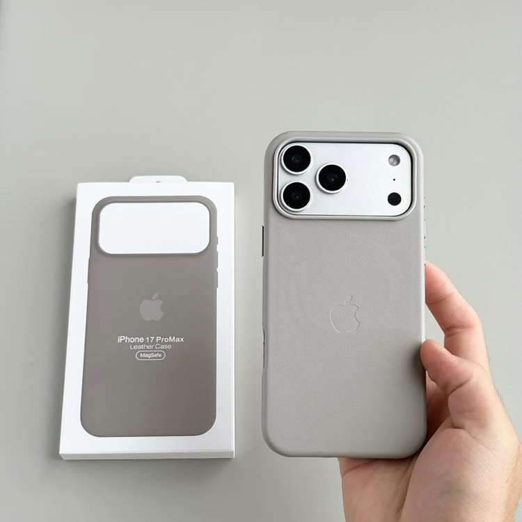 İPhone Deri Magsafe Case Gri
