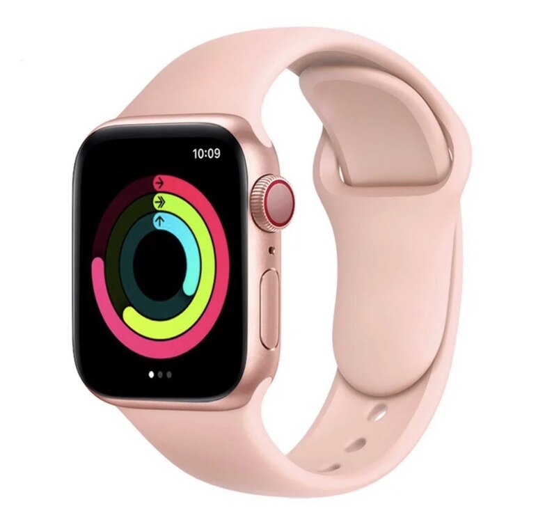Apple Watch Silicon Kordon - Kum Pembe