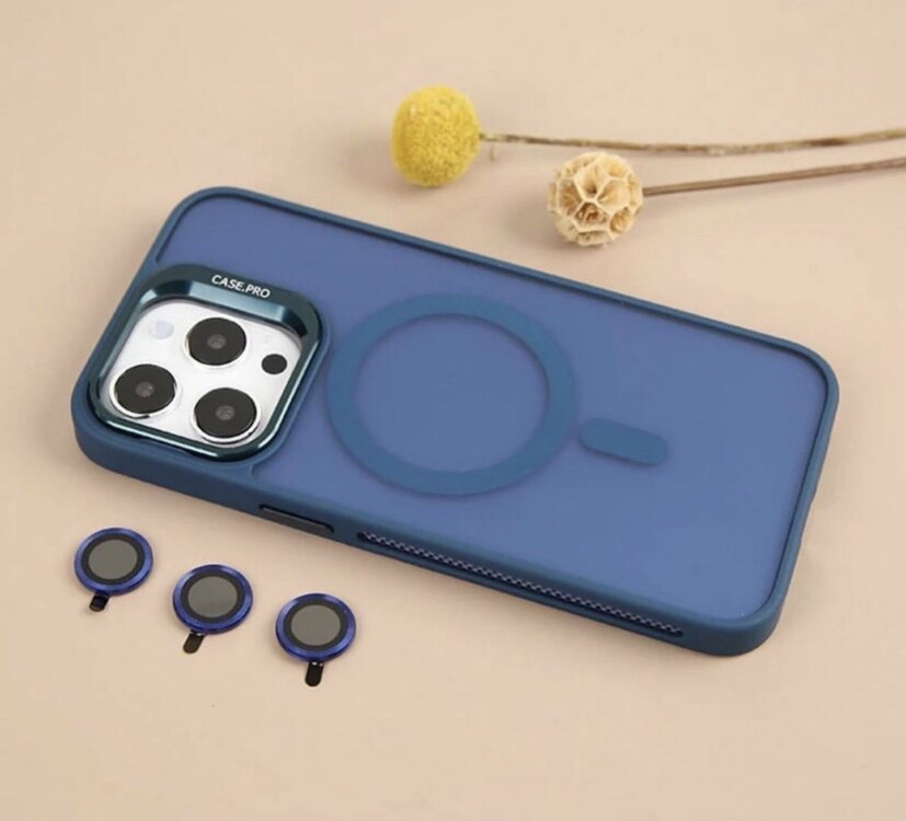 İPhone Case Pro Standlı Kılıf -Blue Titanyum