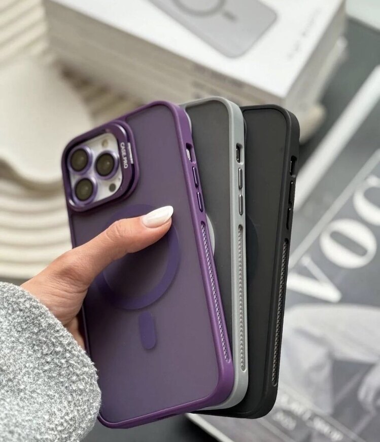 İPhone Case Pro Standlı Kılıf -Derin Mor