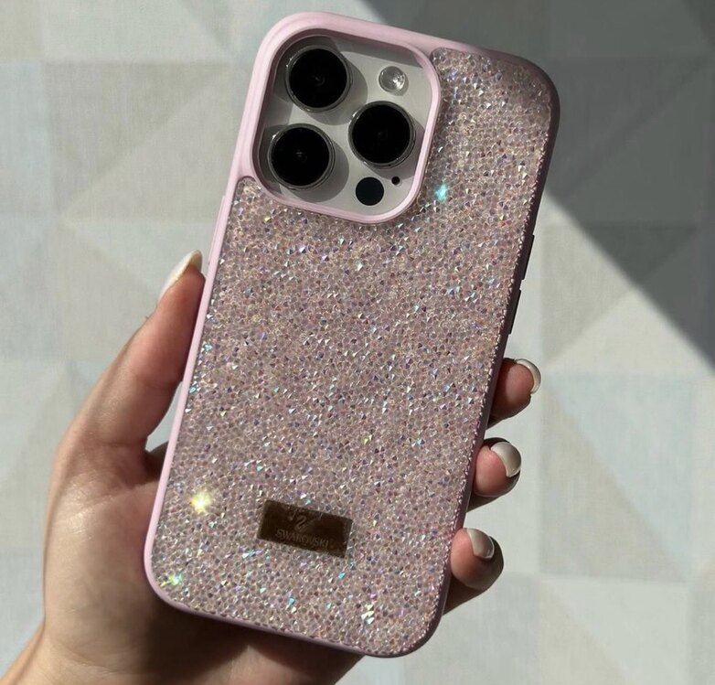 İPhone Swarovski Taşlı Kılıf - Lila
