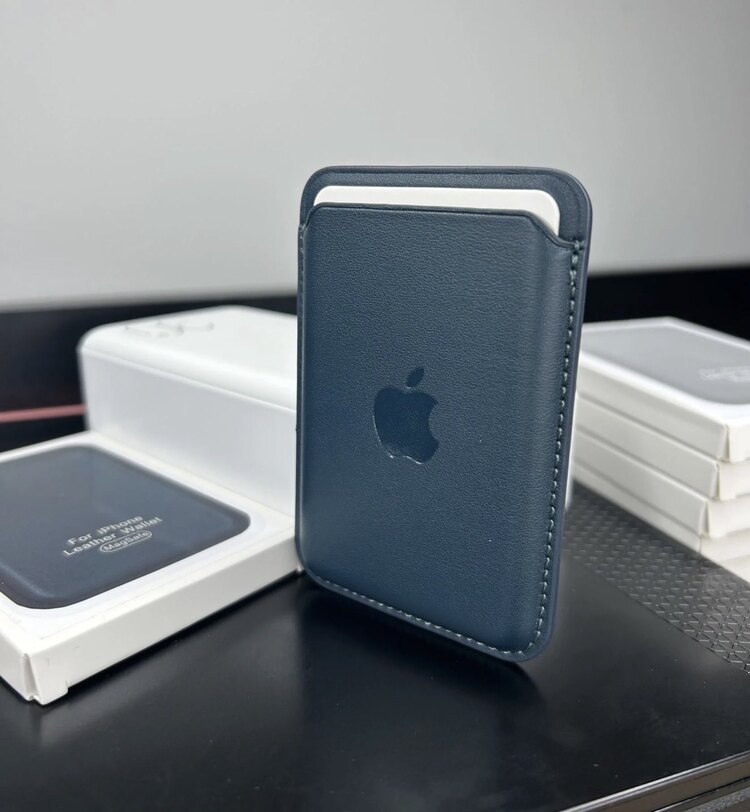 Apple MagSafe Özellikli Deri Cüzdan-Petrol Yeşili