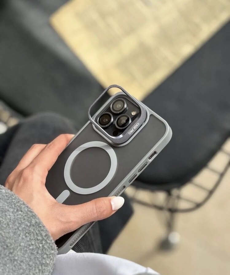 İPhone Case Pro Standlı Kılıf -Naturel Titanyum