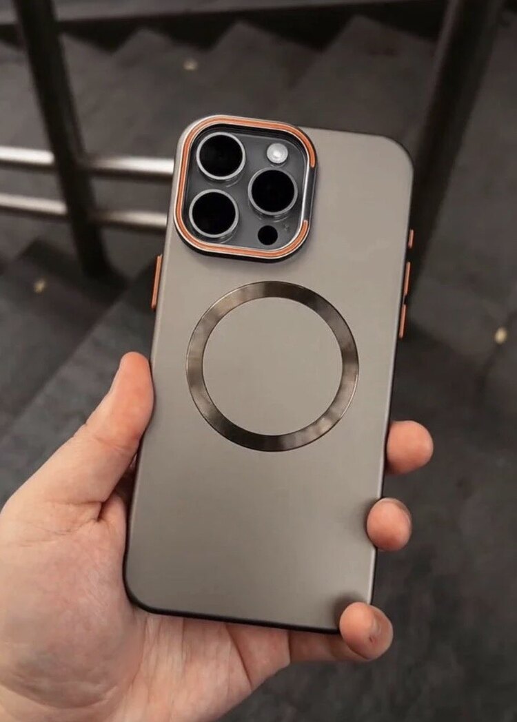 İPhone Neclus Slim Magsafe Kılıf -Naturel Titanyun