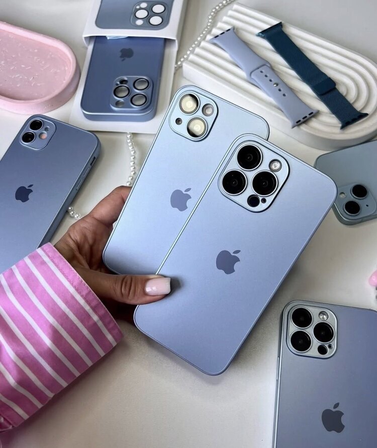 iPhone Ag-Glass Case-Siera Blue