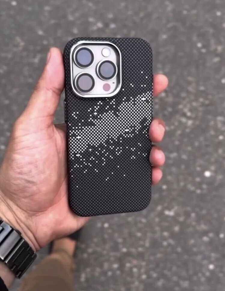 İPhone Fiber Carbon Kılıf -Black and Grey