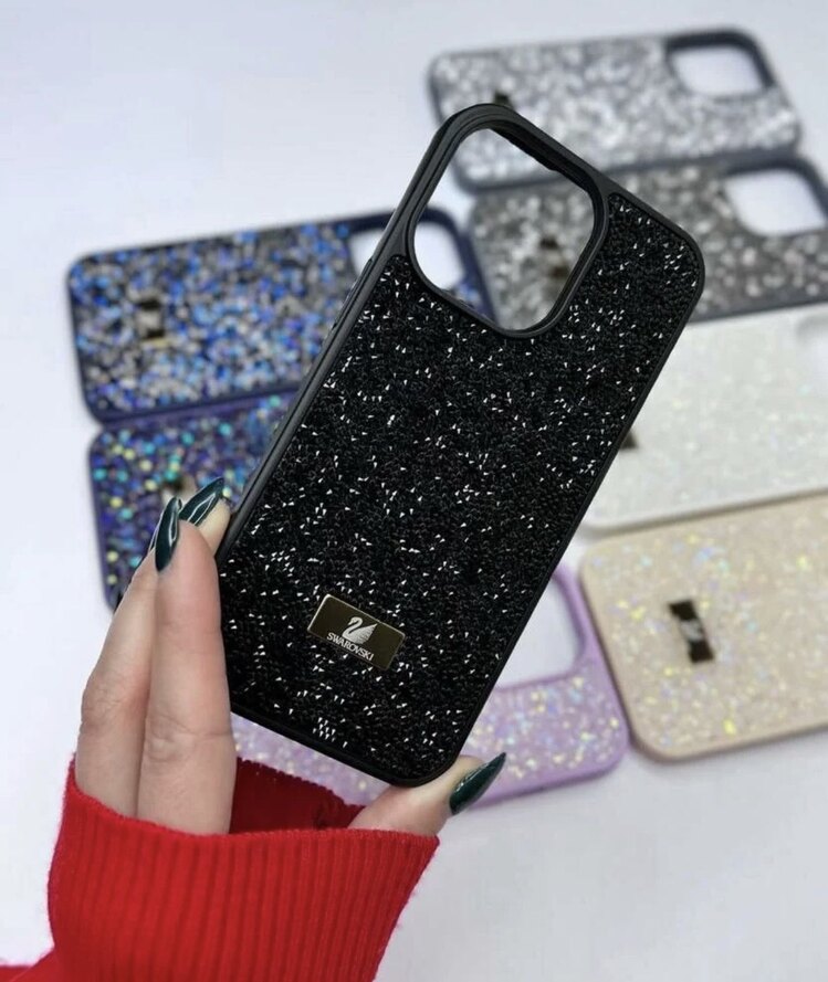 İPhone Swarovski Taşlı Kılıf - Siyah