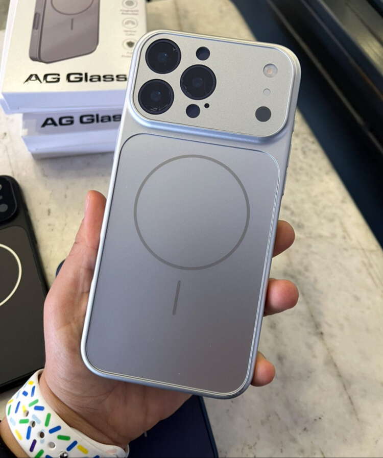 İPhone Ag Glass Case -Gümüş