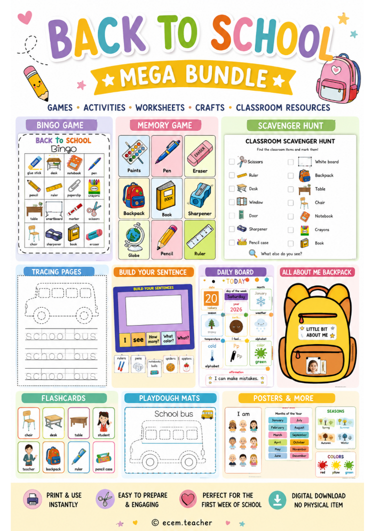 Back to School Activities Bundle | First Week of School Activities 