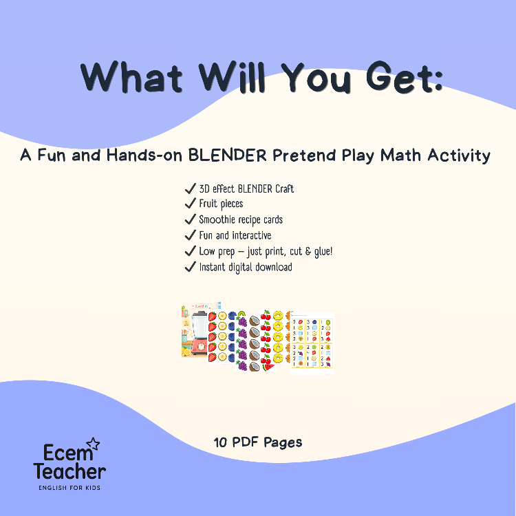 3D Blend it! Pretend Play Counting Activity