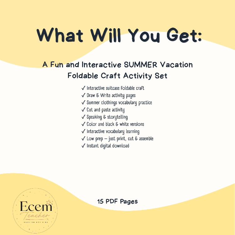 My Summer Vacation Foldable Craft Set