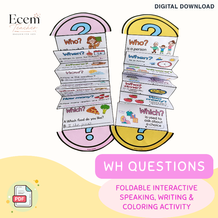 WH-QUESTIONS ACCORDION | INTERACTIVE ENGLISH ACTIVITY
