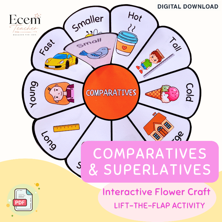 Comparatives & Superlatives Activity | Interactive Flower Craft 