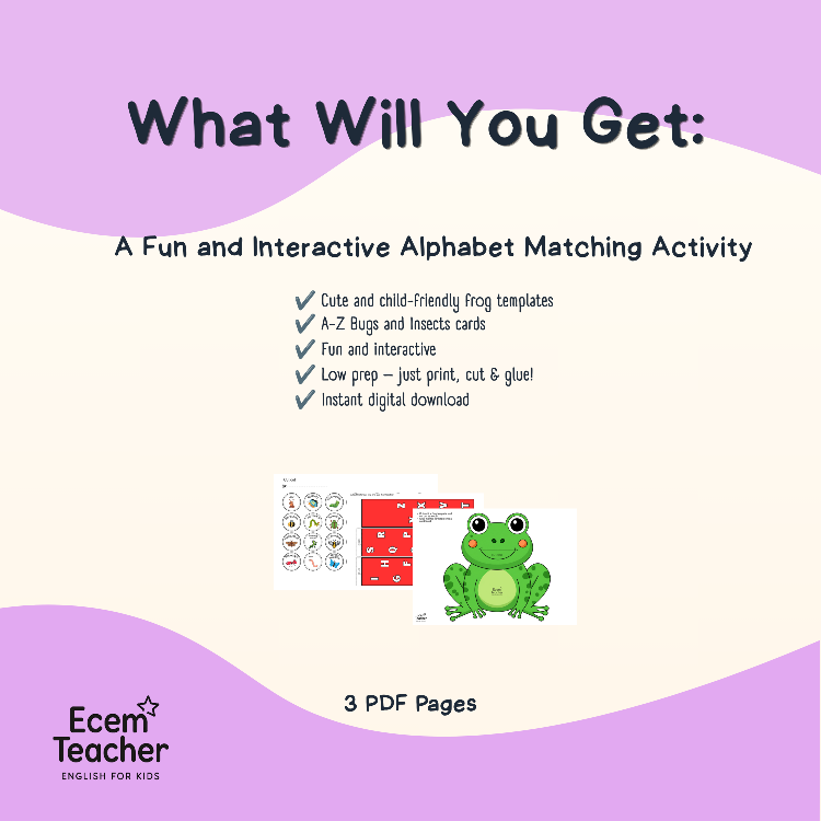 Bug Alphabet Feeding Activity | Printable Preschool & Kindergarten Learning Game