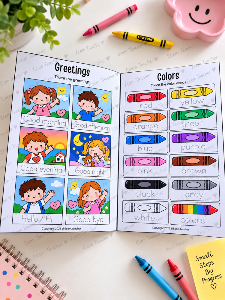 My English Booklet Printable | ESL Activities for Kids