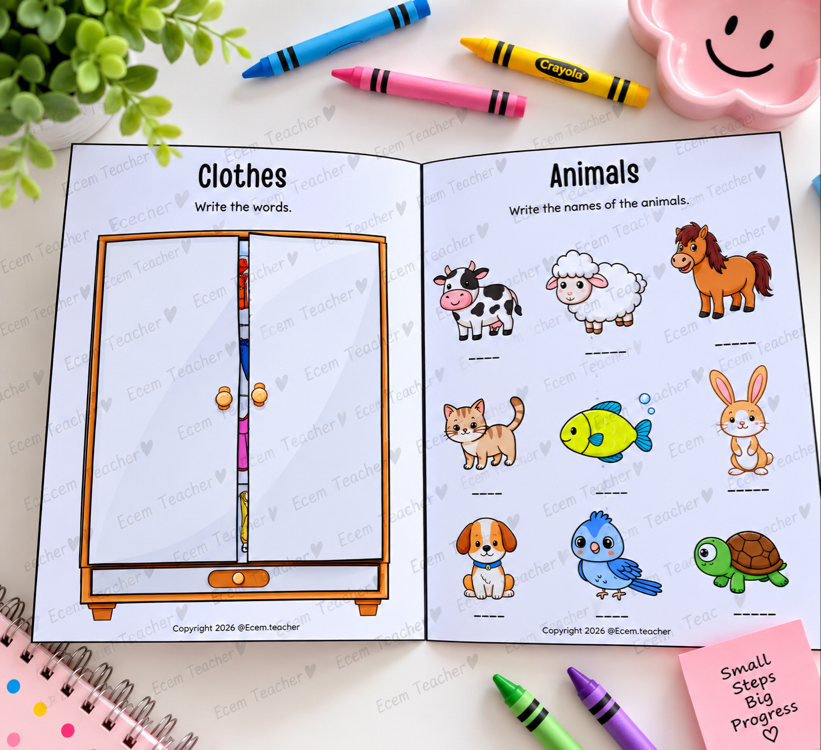 My English Booklet Printable | ESL Activities for Kids