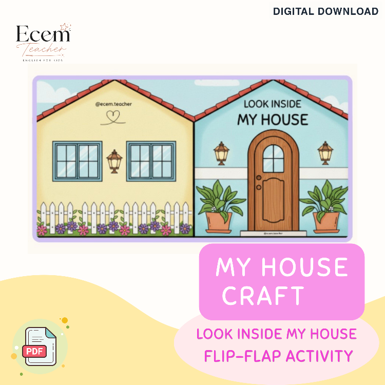 Look Inside My House - Parts of My House - Interactive Lift-the-Flap Craft Activity